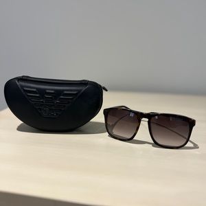 Armani tortoise shell square sunglasses
